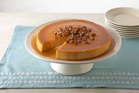 Pumpkin Cream Cheese Flan. Cheese Flan Recipe, Cream Cheese Flan, Cheese Flan, Pumpkin Flan, Coconut Dessert, Flan Recipe, Cheese Pumpkin, Brownie Desserts, Pumpkin Cream Cheeses