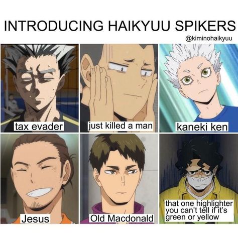 haikyuu memes funny Tokyo Ghoul Funny, Haikyuu Memes, Kagehina Cute, Haikyuu Meme, Volleyball Anime, Haikyuu Wallpaper, Haikyuu Funny, Cool Anime Guys, Haikyuu Manga