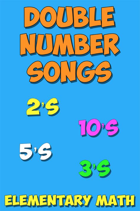 Mr. R.'s Fun Double Number Songs for the Elementary Math Classroom Counting By 2, Skip Counting By 2, Number Song, Math Songs, Teaching Math Elementary, Double Numbers, Music Math, Elementary Math Classroom, Maths Ideas