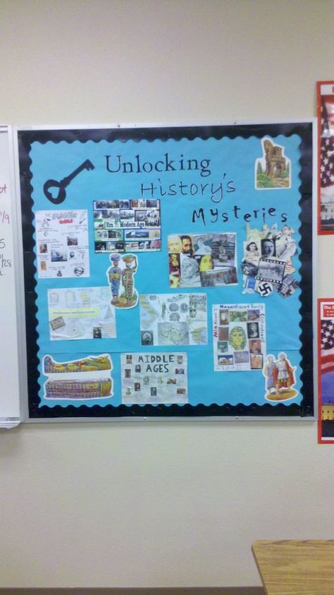 World History bulletin board | School ideas | Pinterest | World ... History Bulletin Board Ideas, Middle School History Classroom, Leadership Bulletin Boards, High School History Activities, Pinboard Ideas, History Bulletin Boards, History Classroom Decorations, High School History Classroom, High School World History