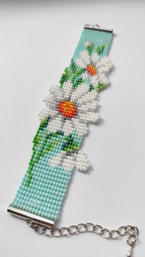 10 Row Bead Loom Pattern, Bead Weave Patterns, Beaded Loom Designs, Loom Beading Ideas, Bead Loom Patterns Flowers, Loom Bead Bracelet Patterns, Bead Looming Patterns, Seed Bead Loom Bracelets, Beaded Loom Patterns