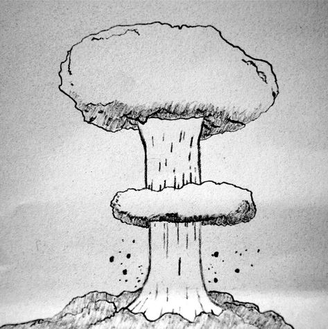 Mushroom cloud Mushroom Cloud, Stuffed Mushrooms, Male Sketch, Drawings, Art