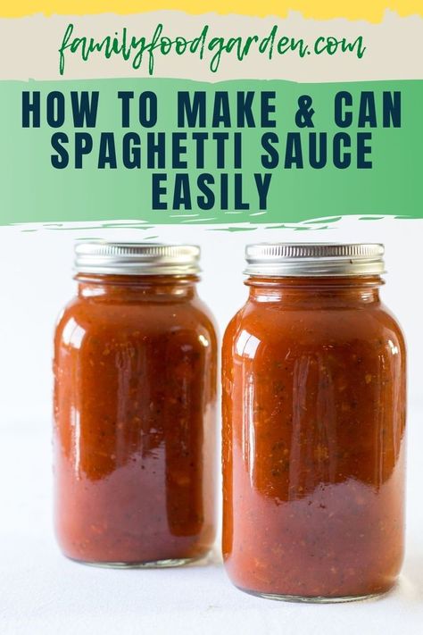 Canning Pasta Sauce, Canning Homemade Spaghetti Sauce, Crockpot Spaghetti Sauce, Homemade Spaghetti Sauce Recipe, Crockpot Spaghetti, Canned Spaghetti Sauce, Pasta Sauce Recipe, Pressure Canning Recipes, Easy Pasta Sauce