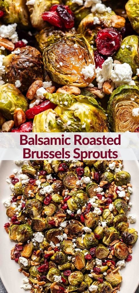 Balsamic Roasted Brussels Sprouts Balsamic Glazed Brussel Sprouts, Balsamic Glaze Brussel Sprouts, Roasted Brussels Sprouts With Balsamic, Glazed Brussel Sprouts, Thanksgiving Vegetarian, Glazed Brussels Sprouts, Balsamic Brussels Sprouts, Balsamic Brussel Sprouts, Vegetarian Side Dish