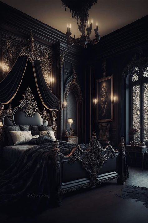 What if the general of the luofu gets transported to twisted wonderla… #fanfiction #Fanfiction #amreading #books #wattpad Gothic Bedroom Ideas, Gothic Victorian House, Gothic Homes, Gothic Bed, Gothic Decor Bedroom, Royal Bedroom, Goth Bedroom, Castle Bedroom, Gothic Interior