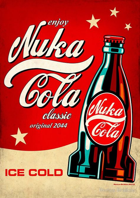 Nuka Cola Poster, Fallout Poster, Fallout Wallpaper, Fallout Nuka Cola, Fallout Posters, Fallout Fan Art, Nuka Cola, Fallout Art, Fall Out 4