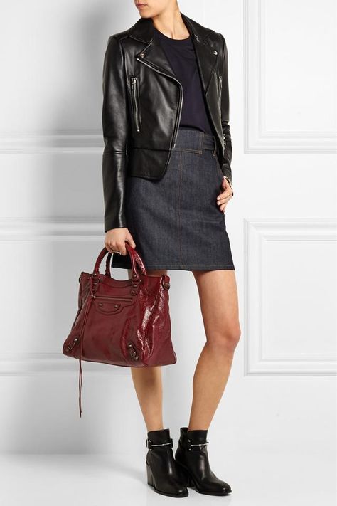 Balenciaga Velo Balenciaga Velo, Balenciaga Skirt, Balenciaga T Shirt, Biker Jacket, Leather Shoulder Bag, Leather Skirt, Balenciaga, Ankle Boots, Leather Jacket