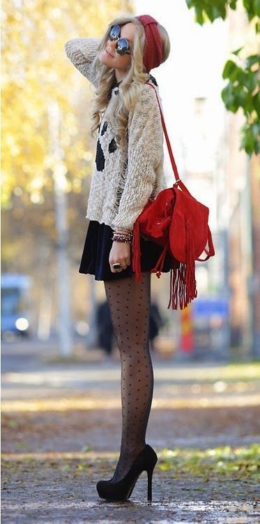 Red skater skirt