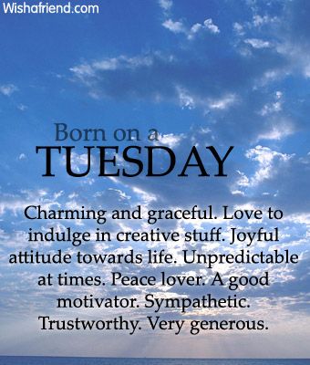 Day of Birth : Born on Tuesday Charming and graceful. Love to indulge in creative stuff. Joyful attitude towards life. Unpredictable at times. Peace lover. A good motivator. Sympathetic. Trustworthy. Very generous. Tuesday Born, Day Of Birth, Sun Sign, Astrology Zodiac, All About Me!, Book Of Shadows, Star Signs, Me Quotes, Zodiac Signs