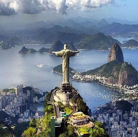 Rio de Janeiro - Brazil | by dricapati14 Bucket List For Girls, Rio Brazil, San Paolo, Christ The Redeemer, Places Around The World, Aerial View, Vacation Spots, Dream Vacations, Travel Dreams