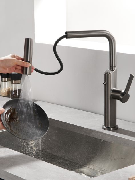 2023 Newest Design High-End 304 Stainless Steel Waterfall Pull Out Kitchen Faucet With Water Purifier Faucet #kitchenfaucet Waterfall Kitchen, Kitchen Faucets Pull Down, Pull Out Faucet, Pull Out Kitchen Faucet, Kitchen Sink Faucets, Water Purifier, Luxury Kitchen, Display Screen, Kitchen Faucet