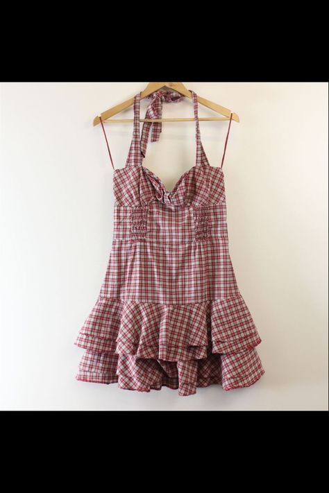 Topshop plaid halter sundress. Plaid Sundress, Halter Sundress, Sundress, Camisole Top, Pin Up, Topshop, Plaid, Tank Tops, Women's Top