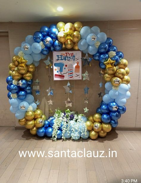 Mundan Ceremony Decoration Ideas, Mundan Ceremony Decoration, Haldi Function Decoration, Balloons Columns, Mundan Ceremony, Krishna Decoration, Alice In Wonderland Fancy Dress, Pink Birthday Decorations, Wedding Platters