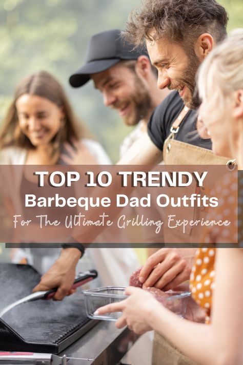 Get ready to flip burgers and sizzle steaks with the perfect BBQ Dad outfit. Our pin showcases the ultimate in comfortable, stylish, and functional attire for the king of the grill. From the apron to the must-have accessories, we have your look covered. #BBQDad #GrillMaster #DadStyle #BarbequeOutfit Bbq Dad Outfit, Bbq Dad Outfit Spirit Week, Barbeque Outfit, Barbecue Outfit, Dad Outfits, Funny Aprons, Retro Apron, Bbq Apron, Cook Up A Storm