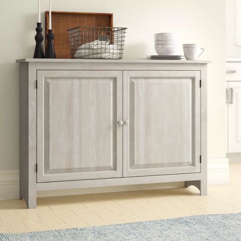 August Grove® Abingdon 47'' Wide Parawood Solid Wood Server & Reviews | Wayfair Narrow Sideboard, Mango Wood Sideboard, Solid Wood Cabinets, Solid Wood Sideboard, Throw In The Towel, Laundry Room Storage, Accent Doors, Wood Countertops, Wood Sideboard