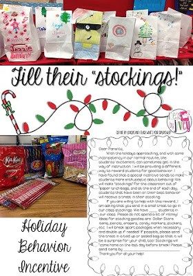 Fill their stockings for good behavior - great incentive (Ideas By Jivey) Presents To Make, Winter Lesson Plan, Classroom Incentives, Close Reading Strategies, Mentor Sentences, Behavior Incentives, Christmas Units, Visual Schedules, Holiday Classroom