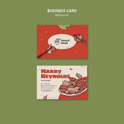 Free PSD delicious food restaurant busin... | Free Psd #Freepik #freepsd #culinary #food-business-card #delicious #tasty-food Food Truck Business Cards, Restaurant Menu Card Design, Restaurant Menu Card, Business Postcard, Culinary Food, Food Business Card, Restaurant Business Cards, Business Postcards, Menu Card Design