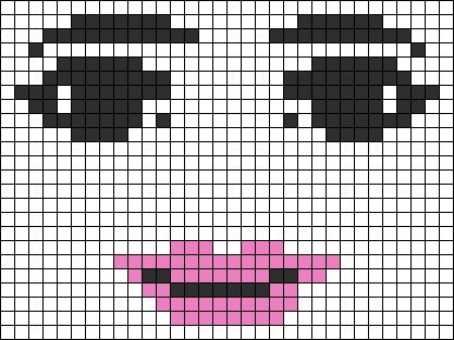 Roblox Crochet, Pixel Grid Crochet, Roblox Woman Face, Printable Crochet Patterns, Graphic Crochet, Pixel Grid, Crochet Grid, Graph Crochet, Easy Pixel Art