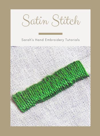 Satin Stitch – Sarah's Hand Embroidery Tutorials Needlework Stitches, Stump Work, Chain Embroidery, Basic Hand Embroidery Stitches, Twisted Chain, Easy Embroidery, Basic Embroidery Stitches, Hand Embroidery Tutorial, Needlepoint Stitches