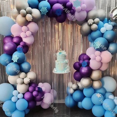 146pcs Matte Blue Pastel Pink Chrome Purple Champagne 4D - Etsy Australia Chrome Purple, Balloon Cars, Crystal Party, Girls Birthday Party Decorations, Decoration Background, Silver Balloon, Purple Balloons, Pink Chrome, Diy Balloon