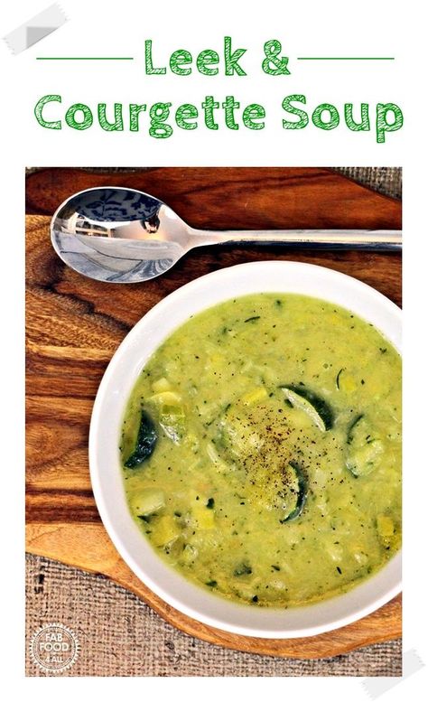 This simple Leek and Courgette Soup is super delicious, chunky and healthy! Perfect for lunch or as a starter. #leekandcourgettesoup #leeksoup #courgettesoup #souprecipes #vegansouprecipes #courgettesouprecipe #courgettesouprecipevegan #leeksouphealthy Courgette Soup Recipe, Courgette Soup, Zucchini Soup Recipes, Soup Maker Recipes, Delicious Soups, Vegetarian Life, Soup Maker, Veggie Meals, Vegan Soup Recipes