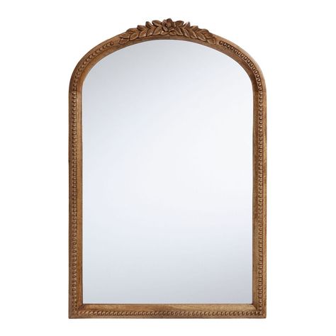 Mango Wood Carved Floral Vanity Mirror - World Market Mango Wood Mirrors, Floral Vanity, Mirror World, Mirror Home Decor, Large Vanity, Mirror Large, Wood Wall Mirror, Cost Plus World Market, Wooden Mirror