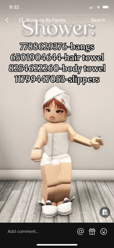 Cute Roblox Outfits Codes Sleep, Brookhaven Outfit Codes Bathing Suit, Bloxburg Bathrobe Code, Bloxburg Hair Towel Code, Roblox Berry Avenue Codes Towel, Preppy Mom Outfits Codes For Berry Ave, Bloxburg Outfits Ideas, Roblox Rainy Day Outfit Codes, Towel Roblox Code