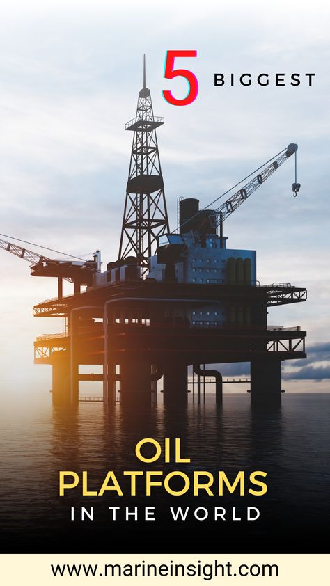 5 Biggest Oil Platforms in the World Oil And Gas Industry, Dictionary Book, Oil Platform, Marine Engineering, Merchant Marine, Merchant Navy, Oil Refinery, Lion Wallpaper, Ocean Floor