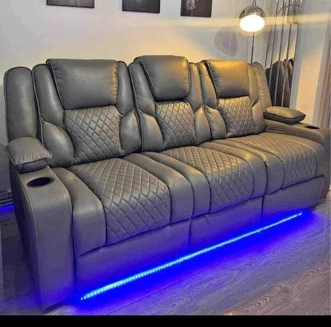 Orlando Electric Recliners 3+2 Seater Leather Sofa USB / LED / Wireless Charger . . .Features Bluetooth Connection, Cup Holder, Electric Recliner, With LED Dimensions: 3 SEATS: Length: 190cm; Width: 90cm; Height: 90cm 2 SEATS: Length: 160cm; Width: 90cm; Height: 90cm This Orlando electric recliner sofa set with the extras is the perfect addition to any modern home. Designed to comfortably seat up to 5 adults, it comes with a medium firm foam fill and using Tech leather for maximum comfo... Bentley Sofa, Cinema Sofa, Recliner Sofa Set, Down Ceiling, Down Ceiling Design, Electric Recliners, Recliner Sofa, Remote Controls, Power Recliners