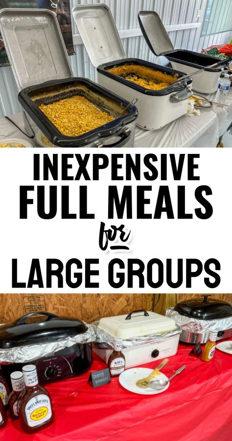 Inexpensive Full Meals For Large Groups - Food For A Crowd Meals To Make For Large Groups, Easy Large Group Meals, Cooking For A Crowd Recipes, Potluck Lunch Ideas, Make Ahead Lunch Ideas, Meals For Large Groups, Crowd Meals, Make Ahead Lunch, Lazy Dish