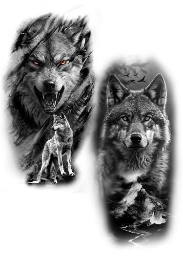 Realistic Wolf Tattoo, Kurt Tattoo, Wolf Face Tattoo, Wolf Tattoo Back, Fenrir Tattoo, Wolf Sleeve, Realistic Wolf, Tattoo Art Design, Image Drawing