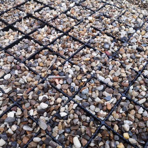 Our gravel stabilization, ground protection, and reinforcement products are made from recycled Plastic Grid Shed Base and provide… Grid Inspiration, Ground Grid, Gravel Driveways, Grass Driveway, Gravel Parking, Landscape Drainage, Gravel Stones, Shed Base, Dog Yard