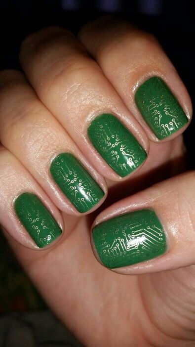 Electronic nails Nails 2018, Fall Acrylic Nails, Super Nails, Trendy Nail Design, Matte Nails, Circuit Board, Almond Nails, Trendy Nails, French Nails