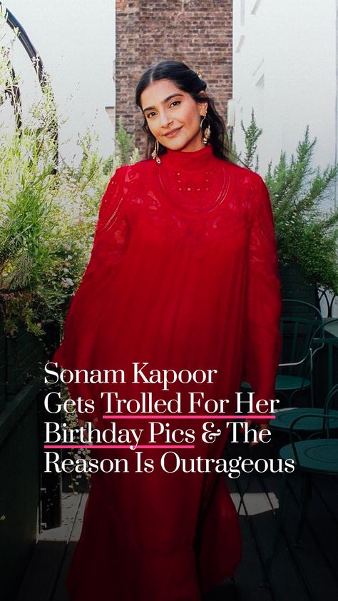 Sonam Kapoor, Bollywood, Bollywood celeb, birthday outfit Sonam Kapoor, Bollywood Stars, Birthday Pictures, Red Dress, India, Birthday