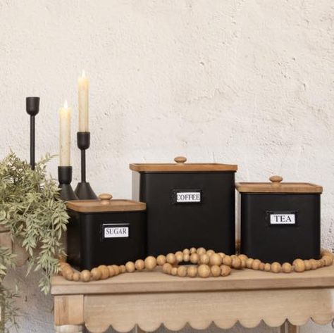 Nothing says “home” quite like a country-inspired kitchen! Whether it’s a vintage breadbox, enamelware, or a set of charming mason jars, country decor brings a touch of nostalgia and warmth. 🏡 What’s your go-to country kitchen staple? Share with us below! Wood Canisters, Wood Lids, Floral Candle Rings, Mud Room Entry, Kitchen Canister Set, Metal Canisters, Square Pouf, Wreath Home Decor, Metal Containers