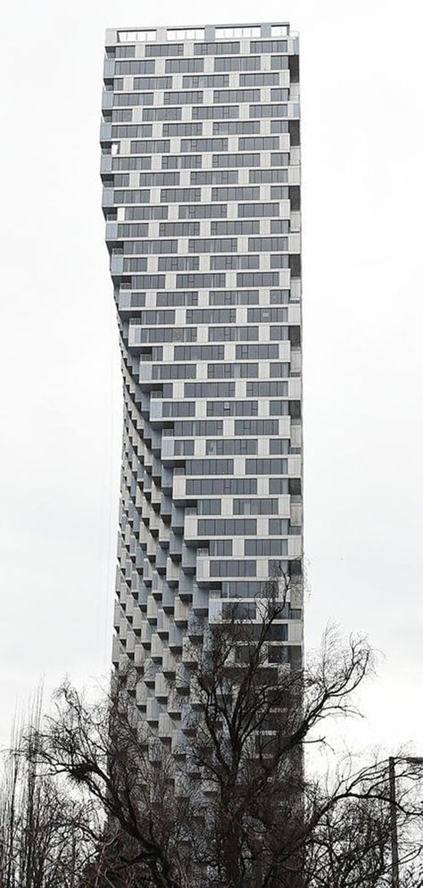 Think of Vancouver House as a giant curtain, at the moment of being pulled back to reveal the world to Vancouver and Vancouver to the world. – Bjarke Ingels, Architect. In the center of the bustling Canadian city, the area is trapped within narrow limits, trying to escape upwards. Thus, Vancouver House is born, adopting the "Gesamtkunstwerk" philosophy. #architonic #architecture #archilovers #building #buildingideas #buildinginspiration #vancouverhouse #gesamtkunstwerk #canada Vancouver Heritage House, Vancouver Architecture, Vancouver Neighborhoods, Science World Vancouver, Vancouver House, Vancouver City, Vancouver Art Gallery, Exhibition Building, Bjarke Ingels