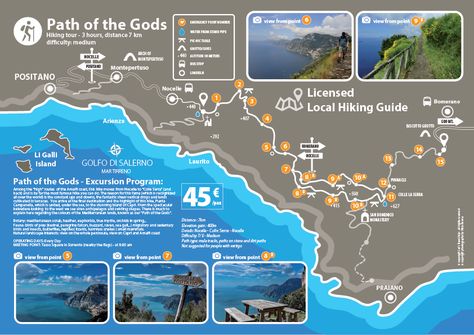 Path Of The Gods, Hiking Guide, Italy Map, Amalfi Coast Italy, Italy Tours, Archaeological Site, Relaxing Day, Sorrento, Positano