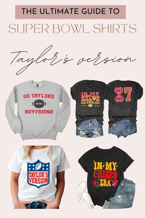 I don't know about you... but I'm feeling these Superbowl shirts. Get your Taylor Swift Super Bowl era on with these cute tops. #amazonassociate Taylor Swift Super Bowl Shirt, Superbowl Shirts, Amazon Associates, Ideas Home, Shirt Ideas, I Don't Know, Home Made, Cute Tops, Super Bowl