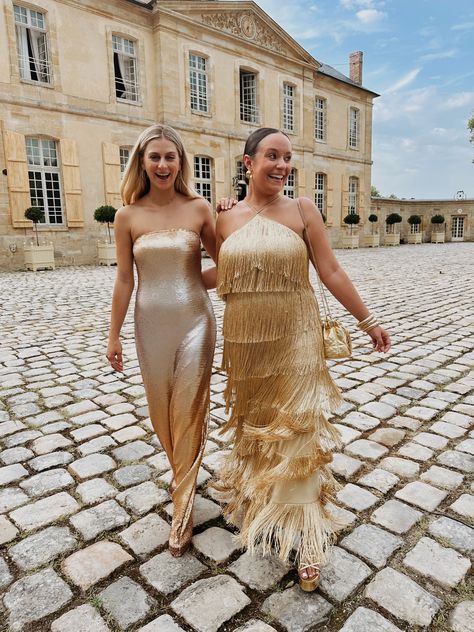 Glam Wedding Guest Outfit, Old Hollywood Wedding Guest Attire, Gold Wedding Guest Outfit, Neutral Wedding Guest Dress, Neutral Wedding Guest Outfit, Gold Wedding Guest Dress, Gold Wedding Guest Dresses, Glitz Wedding, Wedding Guest Fashion