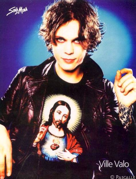 Ville Valo. ♥♥♥. #ville valo #HIM Goth Bands, Ville Valo, Matthew Gray Gubler, Gothic Rock, Him Band, Emo Boys, Most Beautiful Man, Lead Singer, Alternative Fashion