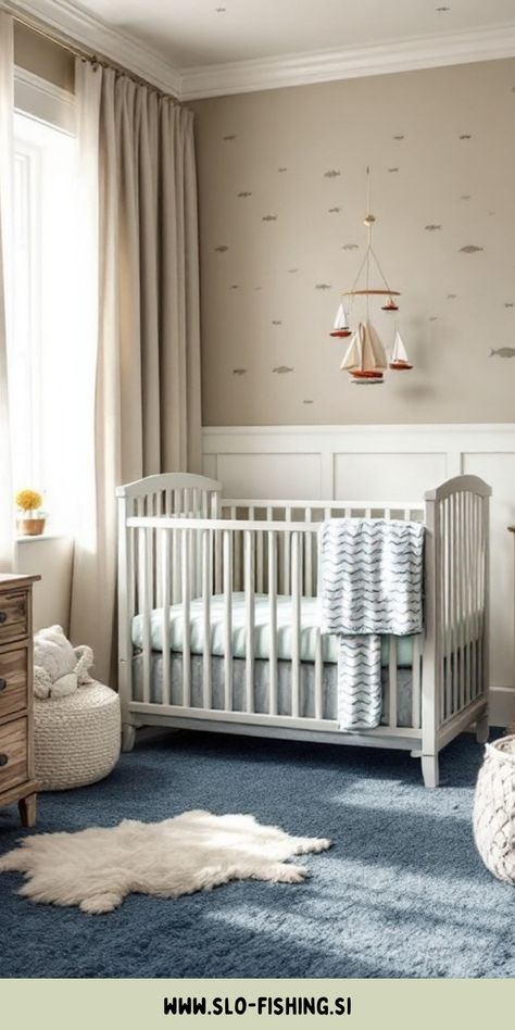 Looking to create a serene fishing themed nursery that captivates and soothes? Discover how to blend peaceful aesthetics with fishing-inspired elements for a nursery that's both unique and calming. Explore color schemes, decor items, and layout tips that bring a touch of tranquility to your baby's space. With these insights, you'll be ready to design a nursery that embodies peace and serenity. Click on the pin to learn more and get started on your design journey on our website! Baby Boy Fishing Nursery, Fishing Theme Nursery, Fish Nursery Theme, Fishing Themed Nursery, Fishing Nursery Theme, Easy Fish Drawing, Nursery Ideas Boy, Nautical Colors, Baby Boy Room Nursery