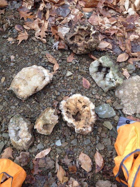 Rock Hunting Aesthetic, Indiana Geodes, Geode Hunting, Travel Indiana, Gem Hunting, Brown County Indiana, Winter Begins, Gem Hunt, Couple Fun