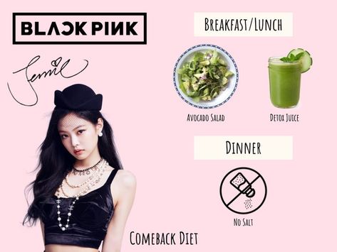 I have created a meal plan of the foods Jennie from Blackpink has stated to eat before a comeback! Jennie Diet, Model Diet Meal Plan, Iu Diet, Korean Diet, Diet Diary, Motivasi Diet, Model Diet, Lost 100 Pounds, Resep Diet