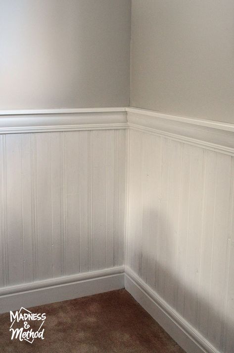 Tongue And Groove Dining Room, Tongue And Groove Walls Living Room, Unicorn Room Decor Ideas, How To Paint Behind A Toilet, Tounge And Groove, Lounge Inspiration, Tongue And Groove Walls, Beadboard Wainscoting, Yellow Wall Decor