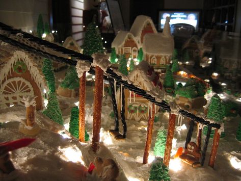 gingerbread ski lift | Stroudsburg, Pennsylvania. | Gail Edwin Aguiar | Flickr Ski Hill, Ski Lodge, Ski Lift, Holiday Treats, Gingerbread House, Pennsylvania, Gingerbread, Skiing, Christmas