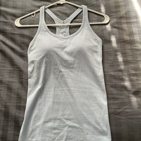 Lululemon Ebb to Street Tank Top Lululemon Tank Top Racerback, Lululemon Ebb To Street Tank, Ebb To Street Tank, Light Blue Tank Top, Lulu Tank, Lulu Outfits, Lululemon Ebb To Street, Athletic Tops, Beachy Outfits