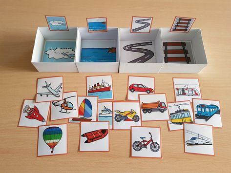 Transportation Games For Preschool, Transportation Preschool Activities, Transportation Activities, Transportation Crafts, Transportation Preschool, Kindergarden Activities, Preschool Activities Toddler, Kindergarten Learning Activities, Baby Learning Activities