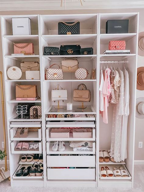 Ikea Pax Closet, Pax Closet, Ideas Closet, Organized Closet, Dressing Room Closet, Ikea Closet, Ikea Pax Wardrobe, Dream Closet Design, Closet Renovation