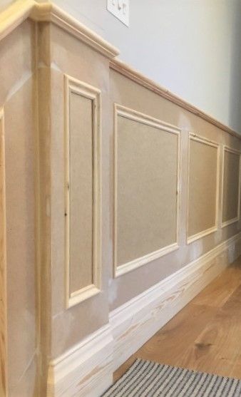 Self Assembly - The Wall Panelling Company Paneling Makeover, Stair Paneling, Fall Bloxburg, Wainscoting Styles, Wooden Panelling, Wall Paneling Diy, Wall Panel Design, Hallway Designs, Wooden Wall Panels