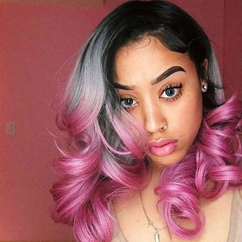 #hairinspiration #haircolor Amazing hair color! ✨✨✨✨A good idea for summer, right? #repsot #ombrehair #greyhair #pinkhair #silverhair #amazinghair #beautiful #fleeky #gorgeous #summerhair #instagood Hair Colorful, Big Chop, Hair Laid, Hair Crush, Hair Weave, Love Hair, Grey Hair, Up Girl, Ombre Hair